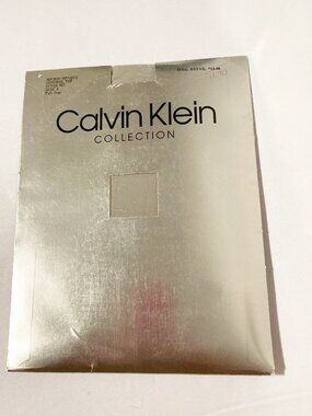 Calvin Klein Collection Control Top Pantyhose Opaque Pale Sage Size A NWT Vtg
